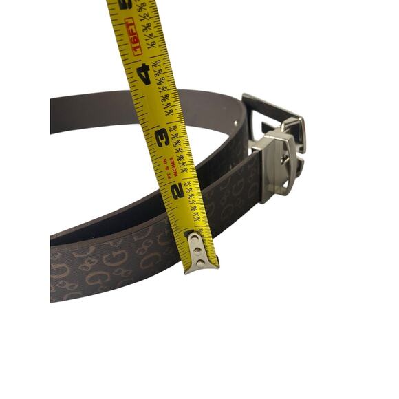 Guess Belt Size 30 Womens Spell Out & Large G Metal Buckle Clasp Adjustable - Picture 7 of 7
